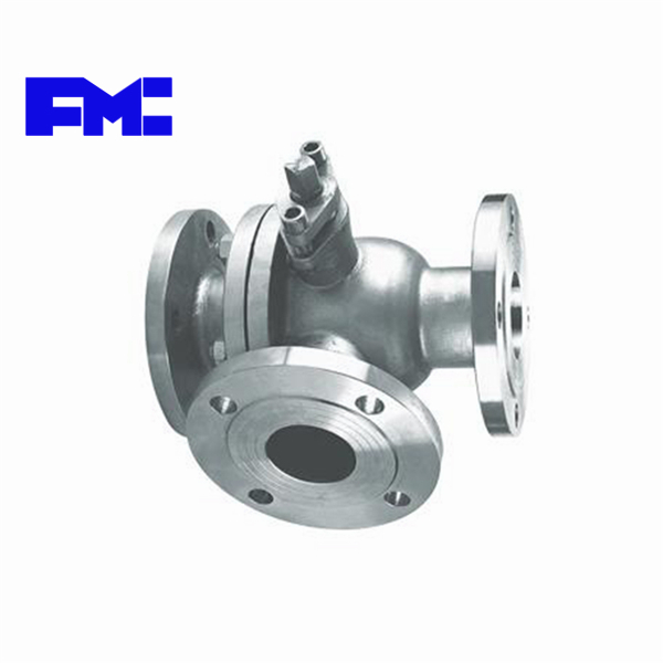 Stainless steel three-way flange ball valve
