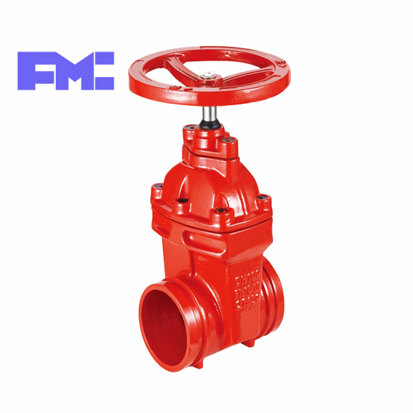 Non rising stem of fire soft seal grooved gate valve