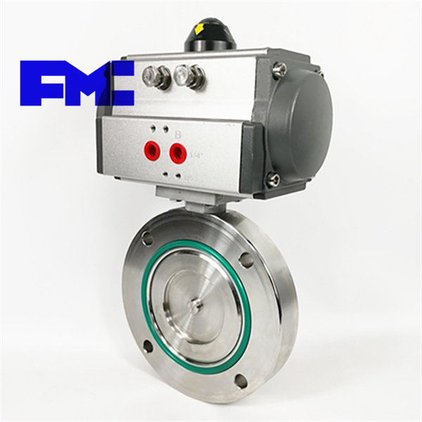 Pneumatic discharge vacuum butterfly valve